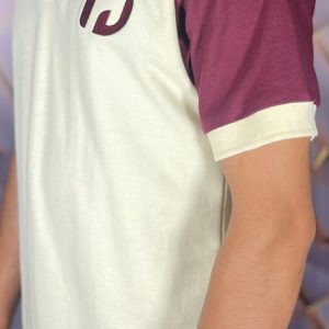 Knitted POLO Shirts (Lime Yellow Body) (Maroon sleeves)