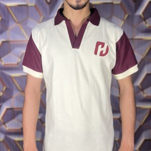 Knitted POLO Shirts (Lime Yellow Body) (Maroon sleeves)