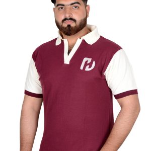 POLO Shirts (Maroon Body) (Lime Yellow sleeves)