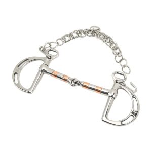 Customized equestrian D-ring snaffle bit