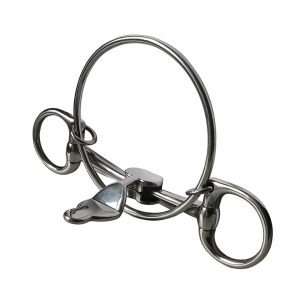 Smooth stainless steel snaffle bit