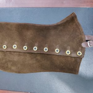 Handcrafted Suede & Leather Spats – Brass Buttons | Custom Fit