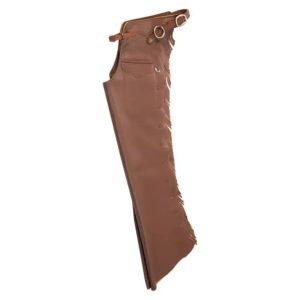 Classic Western-style cowboy chaps with stylish fringers